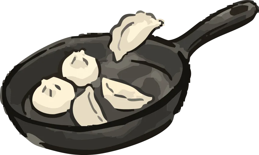 揚げ団子を並べる
